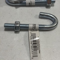X2 Hardware Essentials Flagged J-Bolt With Hex Nut 125 lbs Limit 5/16” X 3” Zinc