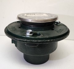 3″ NO-HUB FLOOR DRAIN WHIT 5″ ADJUSTABLE NIKALOY STRAINER WHIT 1/2″ TRAP PRIMER