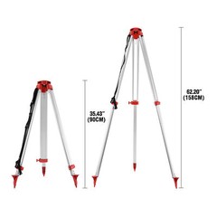 500m Self-leveling Red Laser Level 360 Rotating Rotary w/1.65M Tripod + 5M Staff