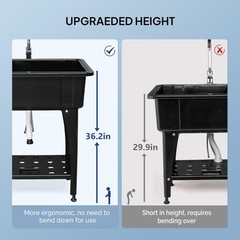 32.3 in x 22.4-Inch Indoor and Outdoor Utility Sink with Faucet High Quality New