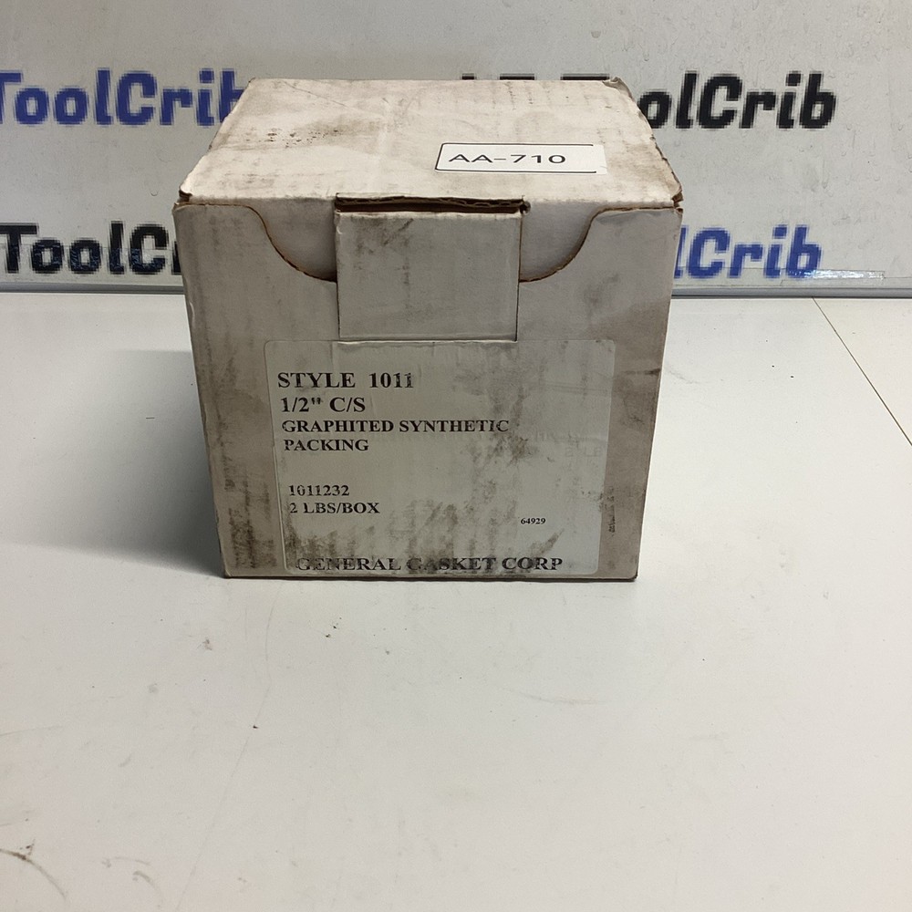 General Gasket CORP Style 1011 1/2” Graphited Synthetic Packing 2lb/box AA-710