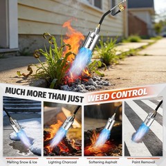 Heavy Duty Propane Torch Weed Burner Kit with 10FT Hose, Igniter & Storage Bag