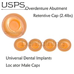 US Dental Universal Locator Overdenture Abutments Retention Caps 1.2/2.4Lbs