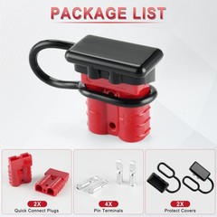 JUSTTOP Connector 2PCS,50Amp 12V to 36V Battery Quick Connect/Disconnect Conn…