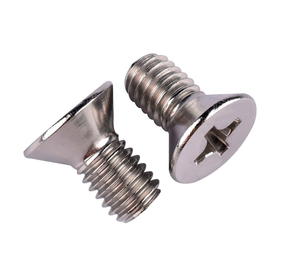 #10-32 x 3/8 Inch Phillips Flat Head Machine Screws, 40 Pcs
