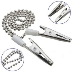 Dental Premium Metal Chain Bib Napkin Holder Clip Flexible Crocodile Clip 40cm