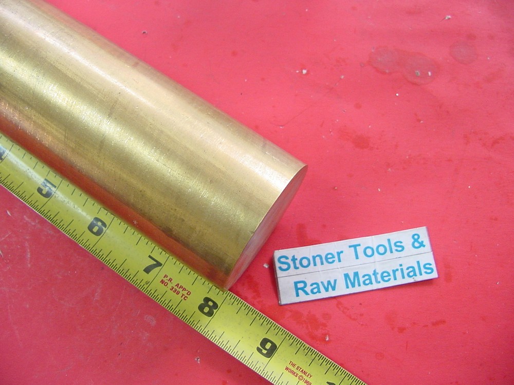 2″ C360 BRASS ROUND ROD 8″ long Solid 2.00″ OD x 8.0″ H02 Lathe Bar Stock