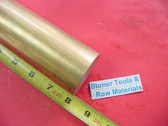 2″ C360 BRASS ROUND ROD 8″ long Solid 2.00″ OD x 8.0″ H02 Lathe Bar Stock
