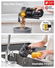 Fanttik Fold V10 APEX Pivot Cordless Car Vacuum, 17000Pa Handheld Black