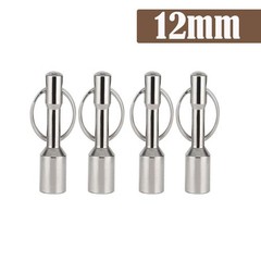 4Pcs Antique & Jewelry Tester Magnet Keychain Keyring Test Brass, Gold, Silver