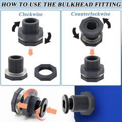 18-Piece 3/4″ Water Barrel Bulkhead Fitting Kit with Connectors and Tools