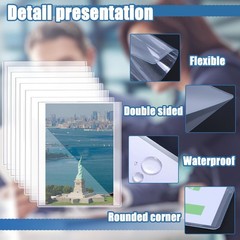 8 1/2″ x 11″ Rigid Print Protectors Clear Sheet Protectors Hard Plastic Paper…