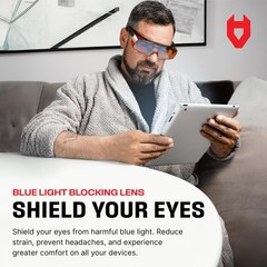 Blue Light Blocking Safety Glasses Over Eyeglasses with 100% UV Protection — …