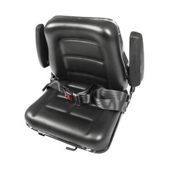 Adjustable Backrest Tractor Seat w/Safety Belt & Armrest Universal Forklift Seat
