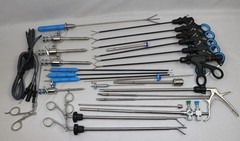 25Pcs Laparoscopic Instrument Set 5mmx330mm Reusable SS Surgical Kit CE Approved