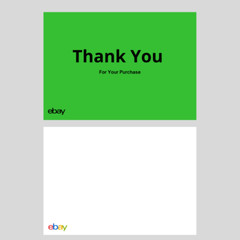 200 Thank You Cards For ebay Sellers – Red, Yellow, Green, and Blue