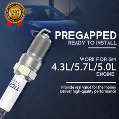 Spark Plugs and Wires Compatible with Chevy 5.7L 4.3L 5.0L, 41-993 Iridium Spark