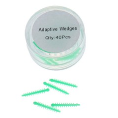 40 Pcs/Pack Dental Plastic Adaptive Wedges Green Consumables Wedges
