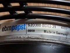 ebmpapst Fan S2D300-BD02-29, 400V, New, 50/60Hz, 0.31/0.41A, Fan, Fan