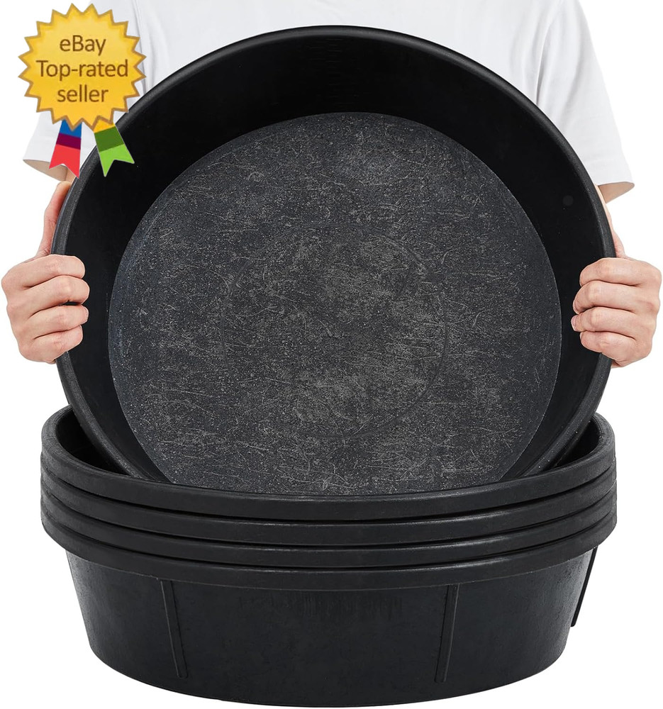 5 Pcs Rubber Feed Pan 12 Quart/ 3 Gallon Utility Horse Feed Bucket Rubber Bowl C