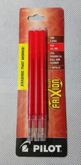 Frixion Gel Ink Pen Refills – 0.70 Mm – Medium Point – Red – 3 / Pack (77332_40)
