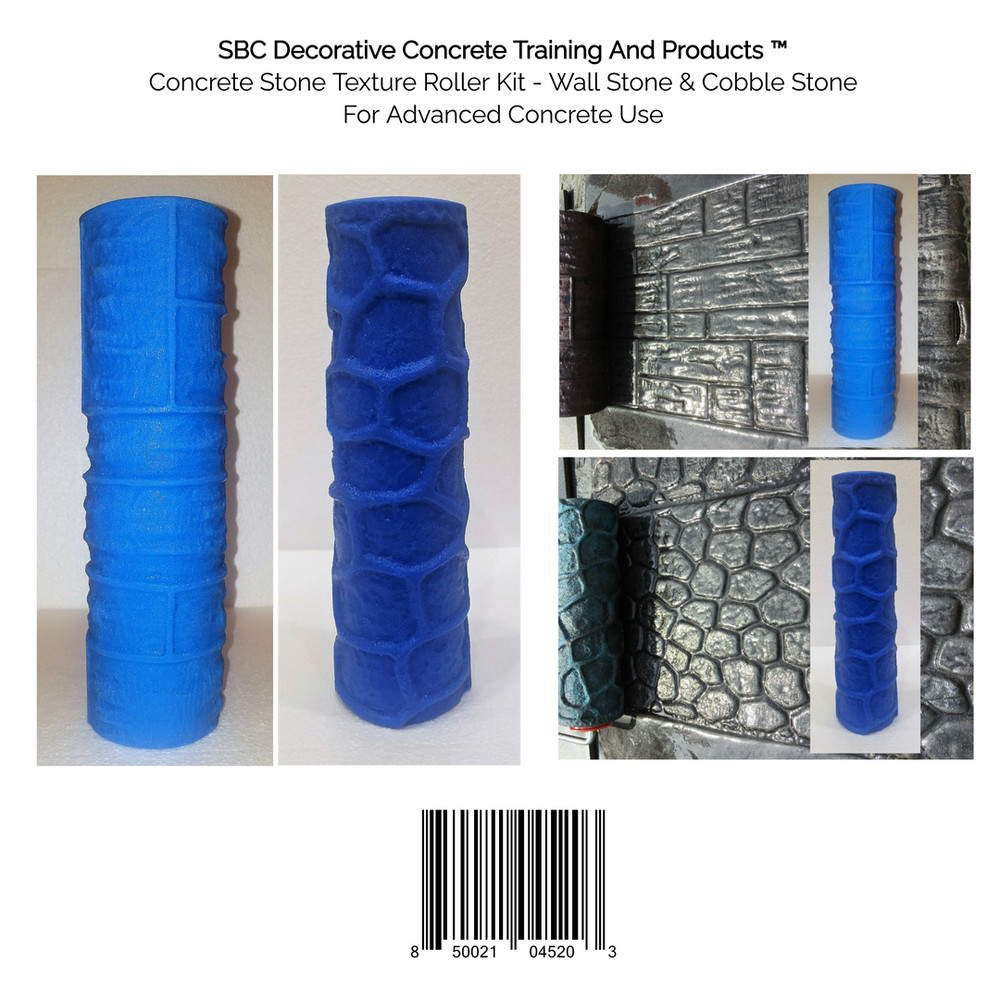 Concrete Texture Rollers – Wall Stone & Cobble Stone Concrete Roller Kit