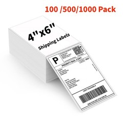 4″x6″Fanfold Direct Thermal Shipping Labels for Zebra & Rollo Printer white US