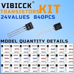 24 Value 840 Piece Assorted TO92 Transistors PNP NPN Bipolar Power Transistor