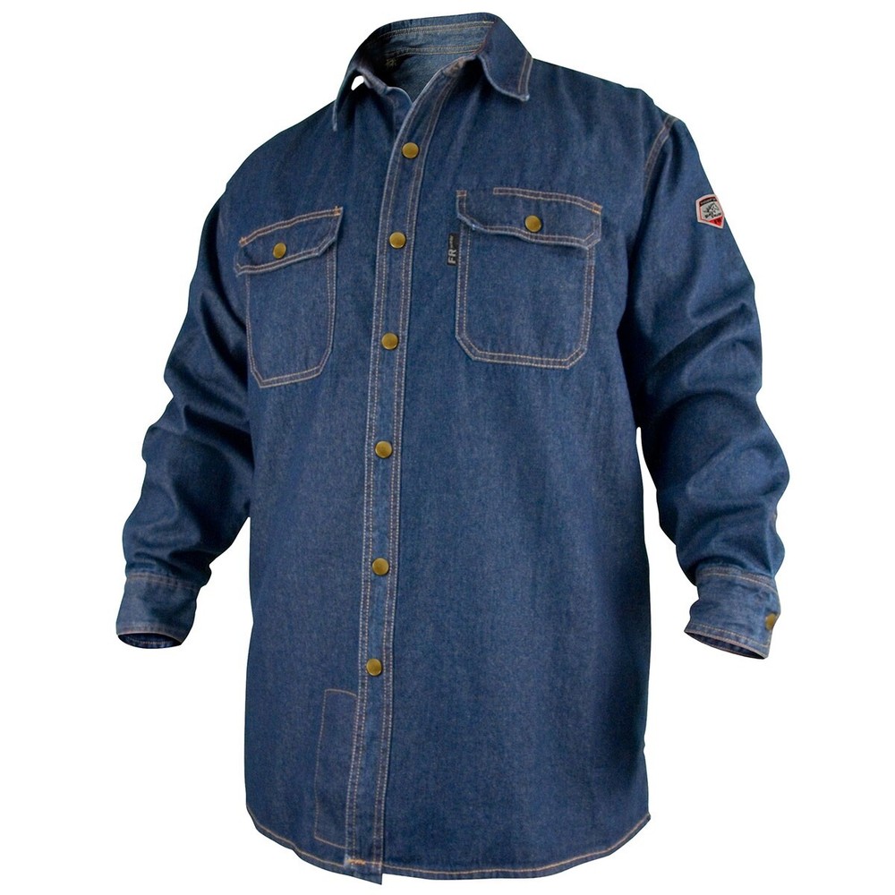 Revco Black Stallion Denim 8oz FR Welding Shirt (X-Large) (FS8-DNM)