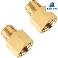 Brass Pipe Fitting Adapters 1/4 Inch Male x 1/4 Inch Female, 1/4” NPT Male t…
