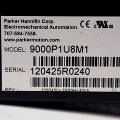 Parker 9000P1U8M1 Motion Controller, 8-Axis, 10-Encoder, 120/240VAC, RS232/485
