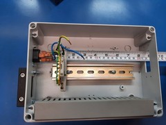Industrial DIN-Rail Enclosure w/ Pre-wired Power Inlet, Connector Block & Fuse