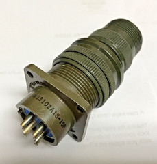 Amphenol MS3106A18-10S 4-Pin Female Connector and MS3102A18-10P 4-Pin Male Plug