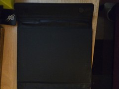 Levenger Full Size Leather Circa Notebook Cover With Magnetic Flap- Phone Pocket