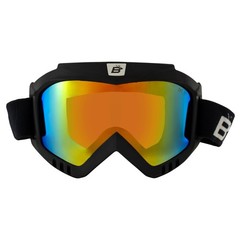 Birdz Eyewear Skylark Motorcycle Goggles Face Mask Black Frames Red Mirror Lens