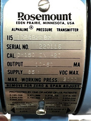 Rosemount 1151DP4B22B2 Differential Pressure Transmitter,2000PSI,1/2-14 NPTF, FM