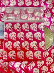 BaggiesSince1987 – 1515 Design Zip Bags 100 PCS SKULL in GOLD 1.5″, READ DETAILS
