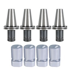 4 PCS CAT50-ER32 COLLET CHUCK 4″ Gage Length—4 CHUCKS NEW Tool Holder Set