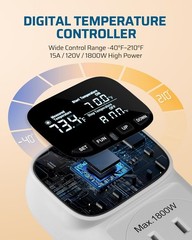 Digital Temperature Controller Thermostat 15A 1800W Greenhouse Incubator Heater