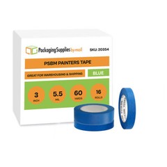 Blue Painters Tape 3″ x 60 Yards 5.5 Mil Premium Masking Packing Tape 16 Rolls
