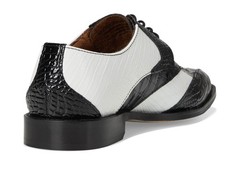 Stacy Adams Tristano Bike Toe Lace-Up 9.5 Wide Black/Gray/White