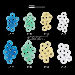 80Pcs Dental Composite Finishing Polishing Disc Kit +Mandrel 12/14mm