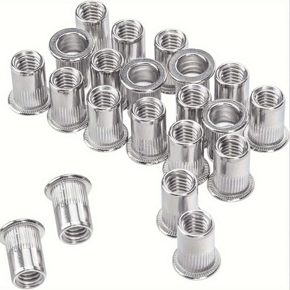 60Pcs 1/4-20 UNC Stainless Steel Rivet Nuts for Automotive and Furniture