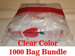 Apple Plastic Bags Baggies Jewelry Ziplock Zipper Stamp 2-100-1000 Bags lot