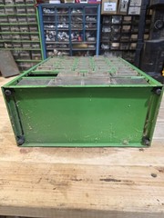 Vintage RAACO Corp Green Metal Storage Cabinet 35 Drawer Made In Denmark