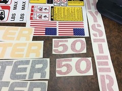 Hyster Forklift decal complete kit with safety decals Hyster 50