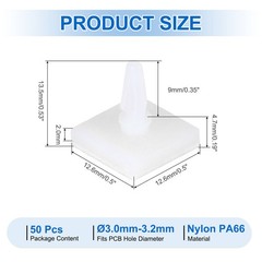 50 Pcs Adhesive PCB Spacer Support Height 0.19″ Fits PCB Hole Dia 3mm to 3.2mm