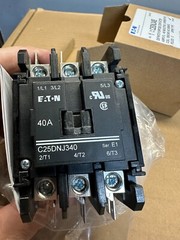EATON C25DNJ340B 3P 40A 208-240 VAC Definite Purpose Contactor, NEW FREE SHIP