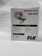 ELK ELK-SS30 Two Tone Siren Weather-Proof Interior Exterior Use Alarm