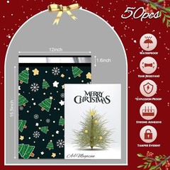 Christmas Poly Mailer 12×15.5 Inch 50 Pcs, Waterproof Shipping Bags for Cloth…